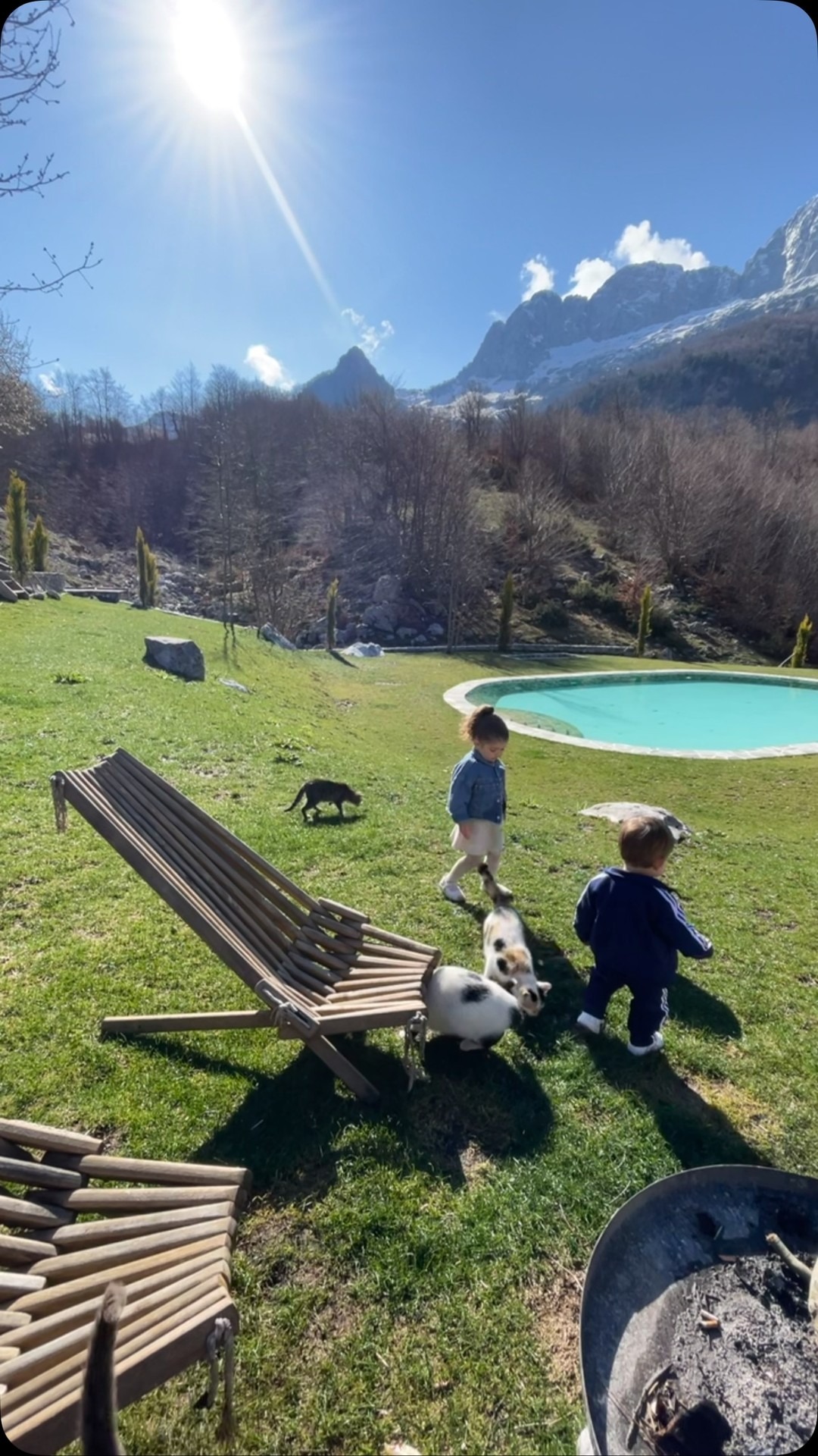 Pool and bathing experience at North Alpine Villas